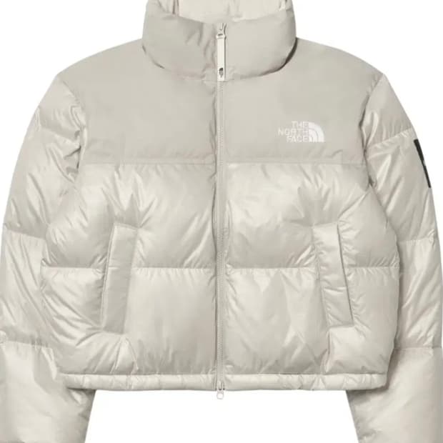 노스페이스 화이트 라벨 노벨티 눕시 다운 자켓 크림 베이지 S