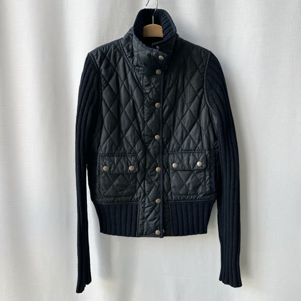 랄프로렌 폴로진스 퀼팅 니트 자켓 네이비 S