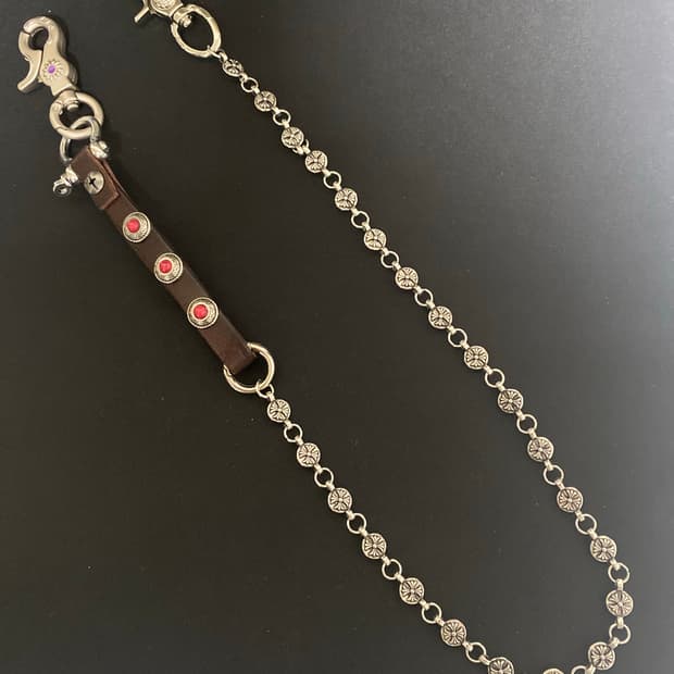 가죽 링크 팬츠 체인