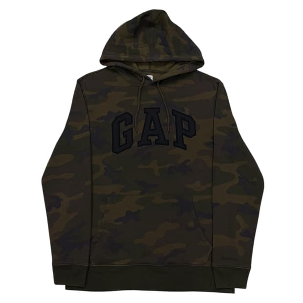 GAP 빈티지 밀리터리 카모 기모 후드티 S
