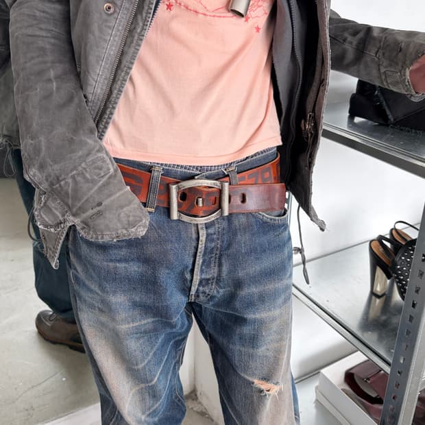 2000‘s 돌체앤가바나 로고 레더 벨트