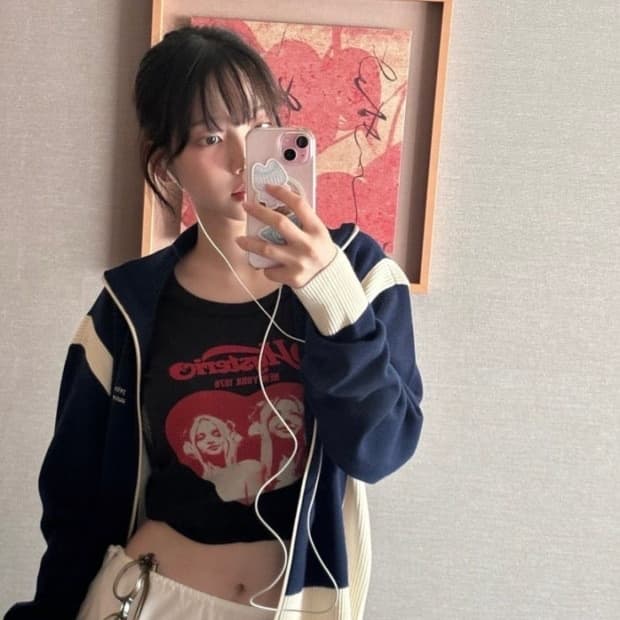 [카리나 착용/미개봉새상품] 히스테릭글래머 하트 치비 티셔츠