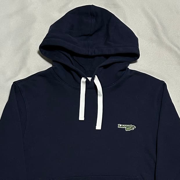 L 라코스테 네이비 써멀 후드티
