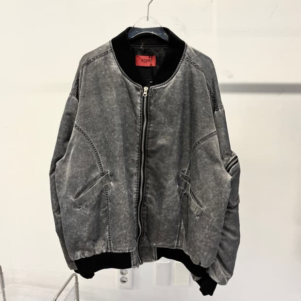 Eden washed shirring jacket