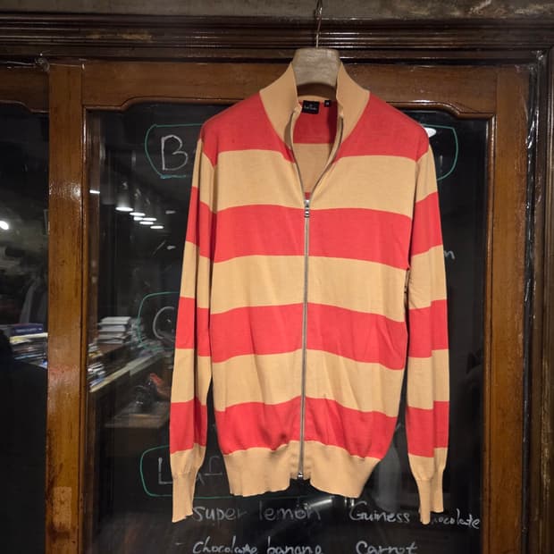 폴스미스 씨아일랜드코튼 짚업 가디건