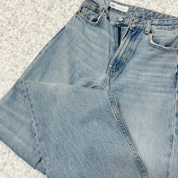 자라 연청 데님