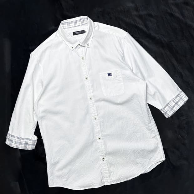 일본빈티지 Burberry Black Label 노바 체크 셔츠