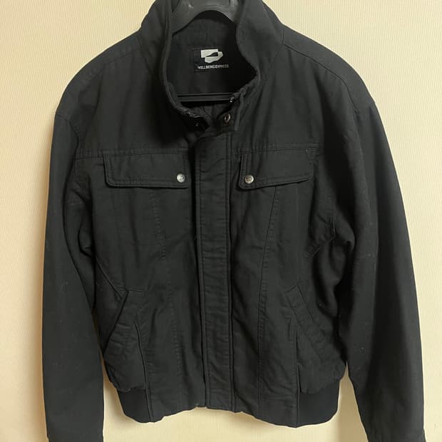 웰빙익스프레스 워시드 자켓 블랙-s