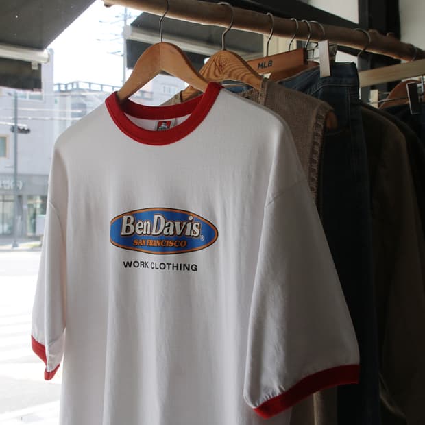 (착용컷) BEN DAVIS 오버사이즈 링거 티셔츠 (남성용 105) 