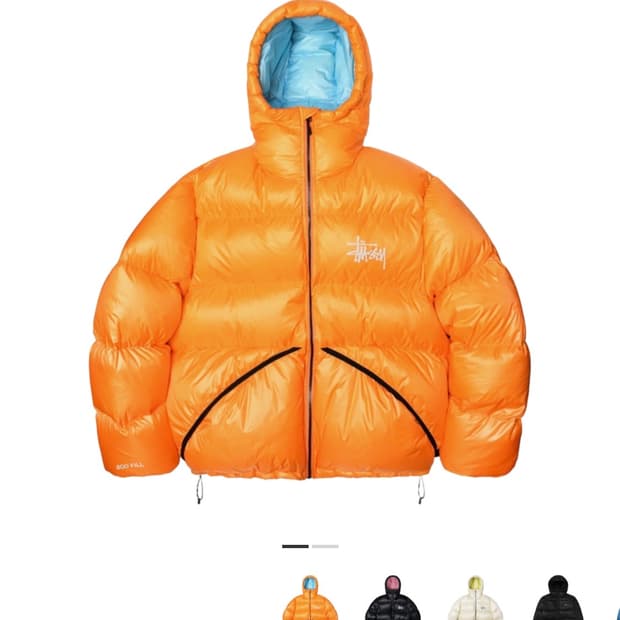 스투시 마이크로 립스탑다운 파카 오렌지