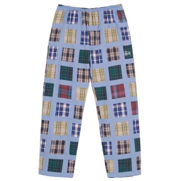 스투시 마드라스 패치워크 팬츠