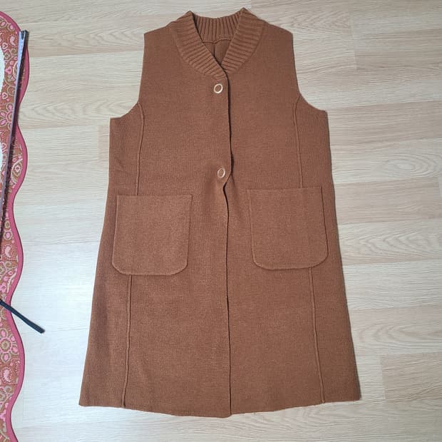 여성 롱 조끼 가디건 베스트