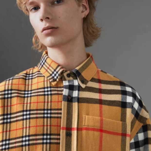 고샤 버버리 체크 셔츠 허니m