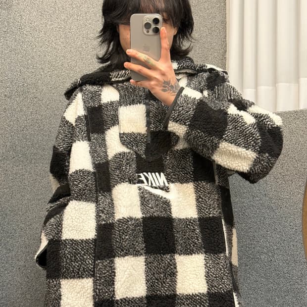 Nike check pattern fleece