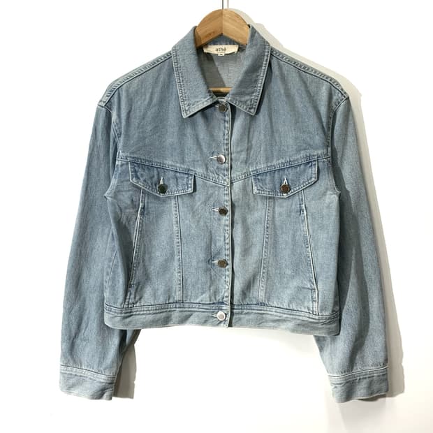 아떼 바네사브루노 36 워시드 연청 데님 자켓 55size
