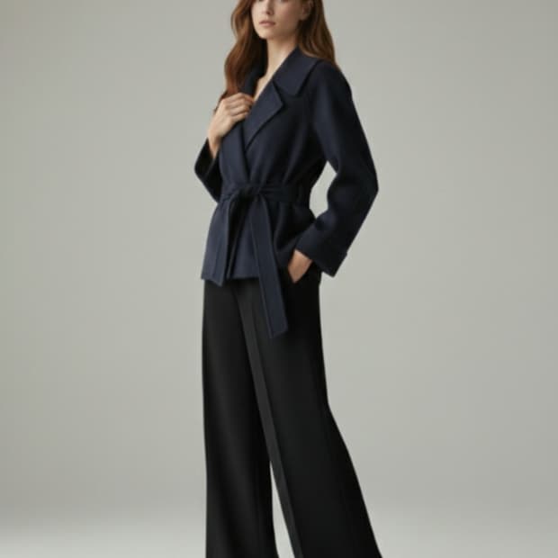 나이스클랍 울캐시미어 블렌드 벨티드 숏코트 55사이즈