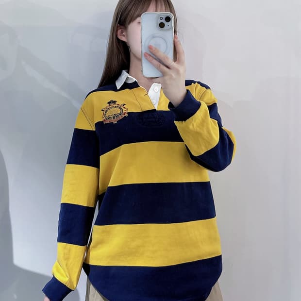 폴로랄프로렌 스트라이프 럭비티