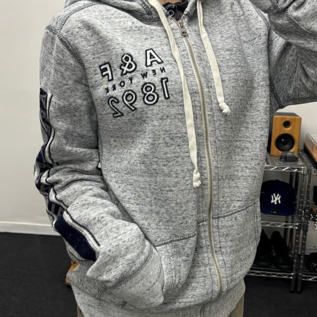 아베크롬비 스펠로고 보카시 니트 후드집업