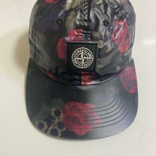 [OS] 17FW 슈프림 X 스톤아일랜드 라미 6패널캡 블랙