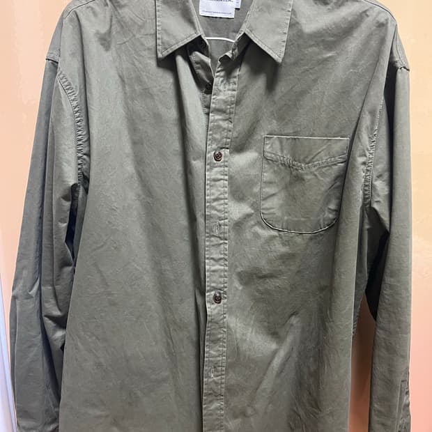 디미트리블랙 바이오워싱 코튼 셔츠 올리브 M