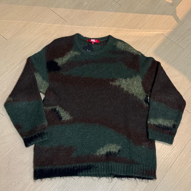 [XL] 슈프림 준야 와타나베 21fw 브러쉬드 카모 스웨터 올리브