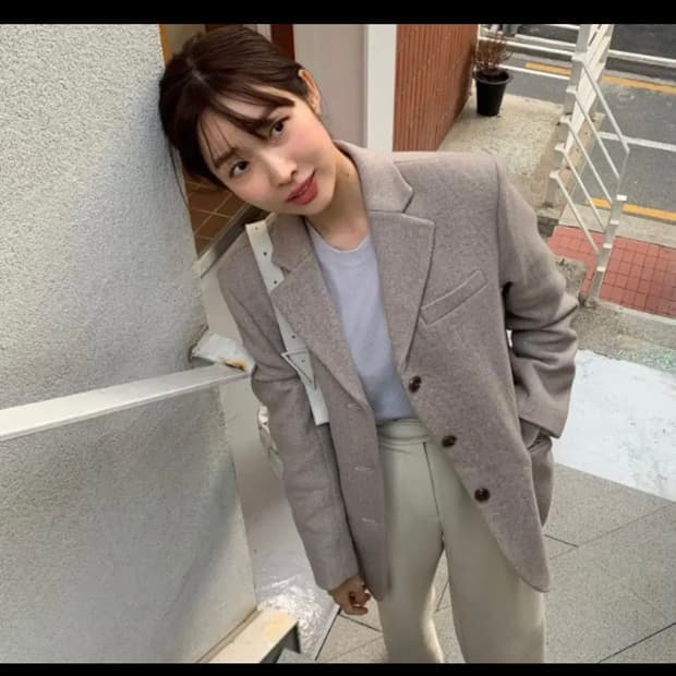 아바몰리 헤링본울자켓s