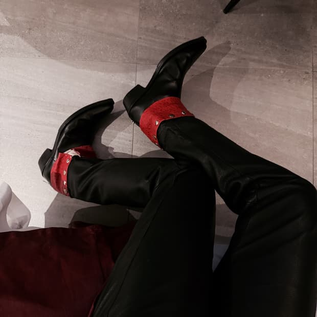 RAGS & LEATHERS Archive 레더 스터드 팬츠