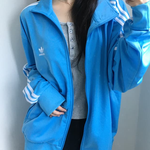 Adidas 아디다스 스카이블루 신형 파이어버드 트랙탑 