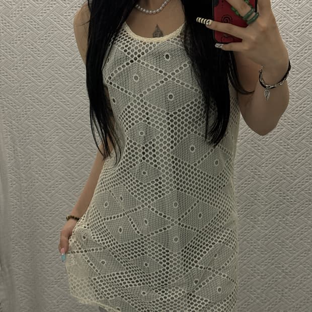 아레나 펀칭 여리핏 비치룩 여름 레이어드 롱 나시 K0430