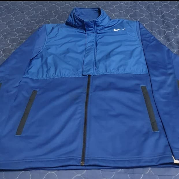 (빈티지) 나이키 드라이핏 솔로스우시 트랙탑 집업져지 블루 (XXL)