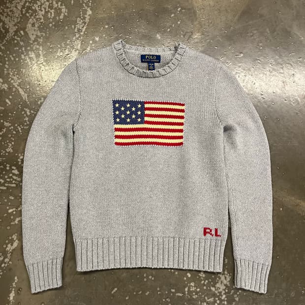 폴로랄프로렌 성조기니트 보이즈L 여성xs