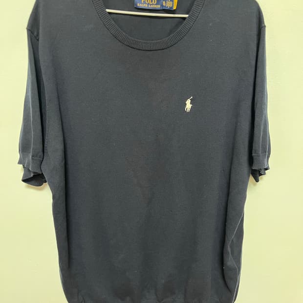 폴로 랄프로렌 네이비 반팔 니트