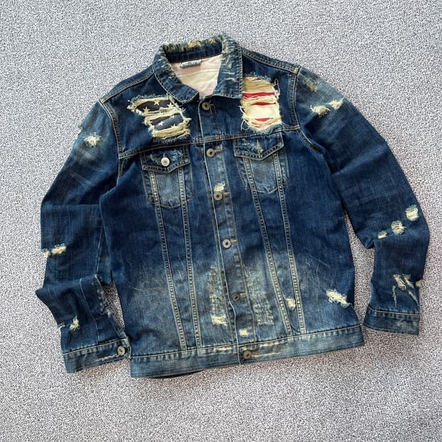 USA VTG 데님 청자켓