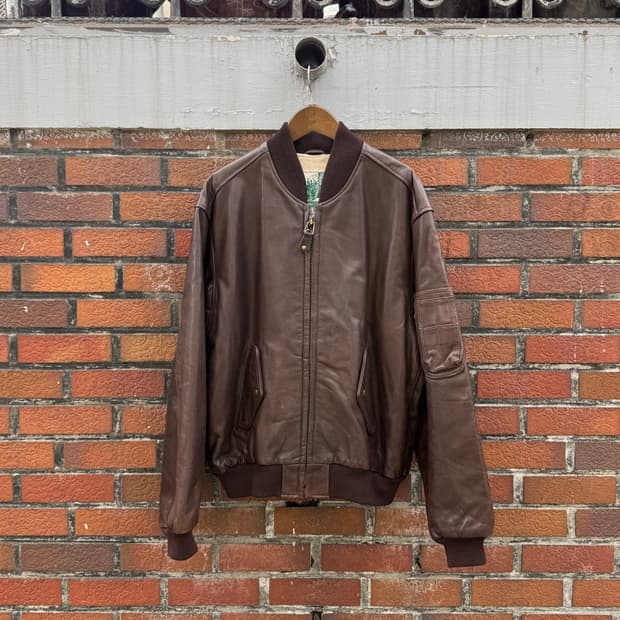 80s 골든베어 소가죽 ma-1 자켓 42(2XL)