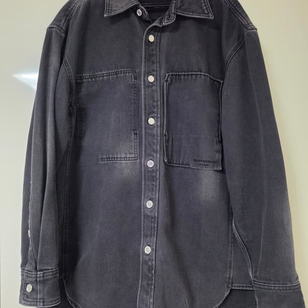 우영미 블랙 데님 셔츠 자켓 48 100-105사이즈
