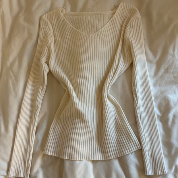 🧴 일본 모리걸 아이보리 니트 탑