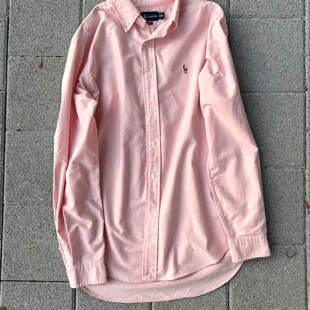 *rare* 2000s polo 폴로 딸기우유 핑크 오버핏 셔츠
