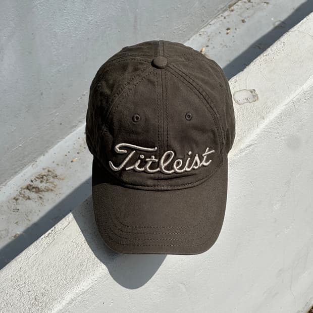 [M-L] 타이틀리스트 골프 카키 볼캡 모자