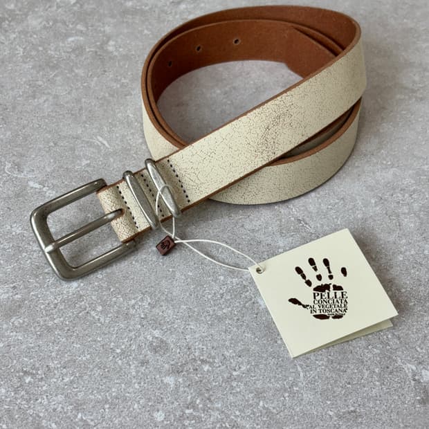 레이저 빈티지 크랙 이태리 베라펠레 소가죽 웨스턴 벨트
