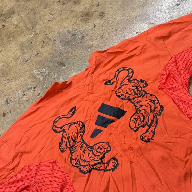 [정품/L] 아디다스 오렌지 호랑이 반팔 티셔츠 b17