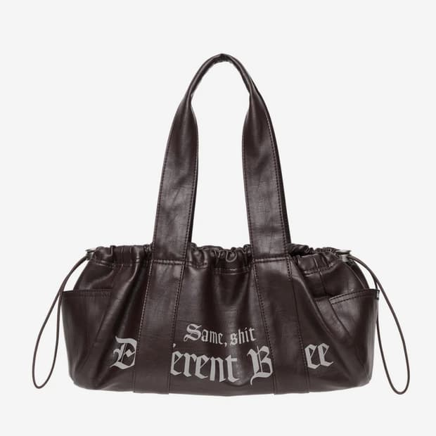 배디 Shirring Duffel Bag Deep Brown