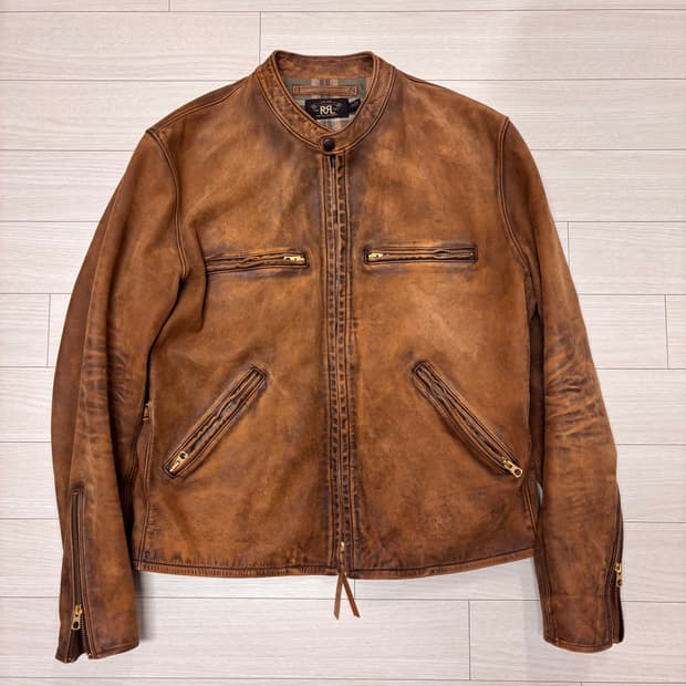 (Lsize) rrl 모토 가죽자켓