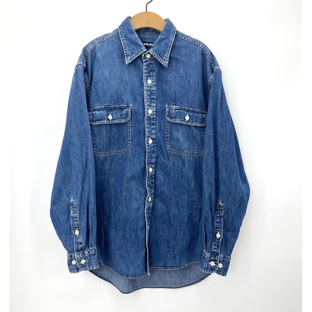 [Uniqlo] 올드 유니클로 투포켓 데님셔츠