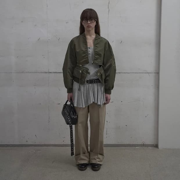 DETACHABLE-POCKET BLOUSON JACKET (KHAKI)