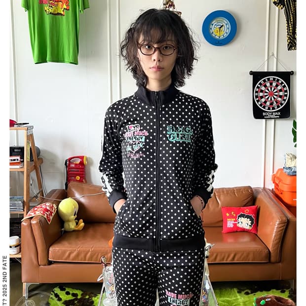 1990s ♥B.J.G♥ Japan Dot Track Top