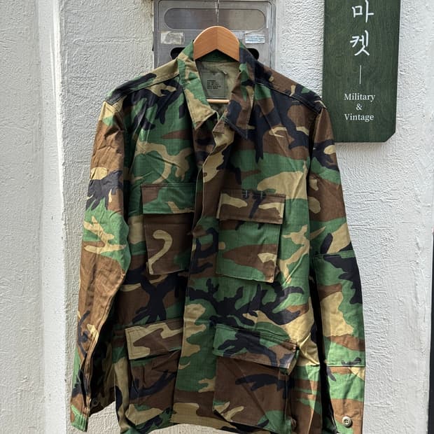 90s 미군 BDU 우드랜드 카모 셔츠 (M-R)