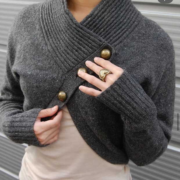 side button knit cardigan