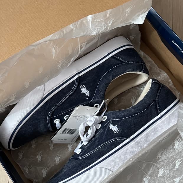 폴로 랄프로렌 키튼워시 캔버스 스니커즈 팝니다(270)