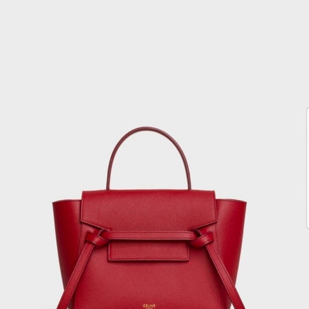 셀린느 벨트백 레드 버건디 루비