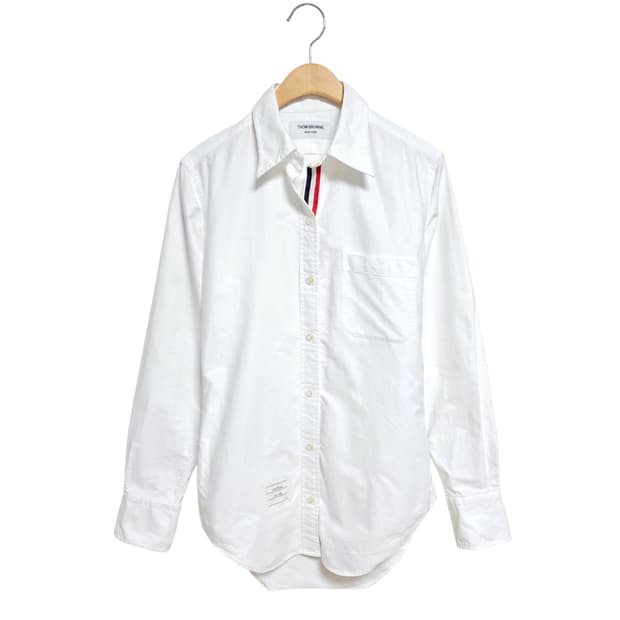 톰브라운 여성 히든삼선 옥스포드 셔츠